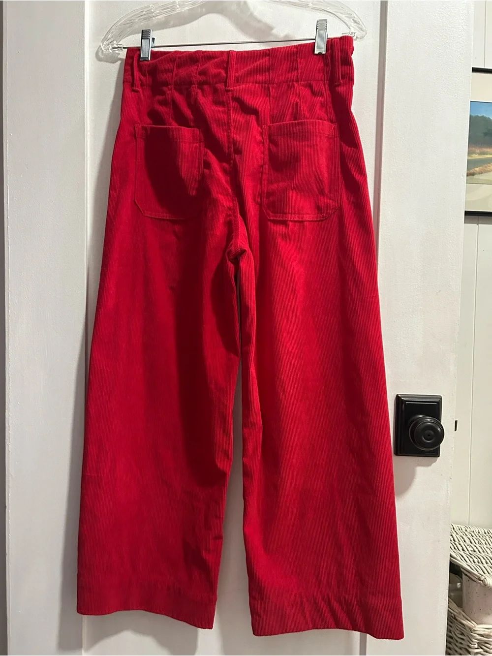 Miikasa Red Corduroy Wide-Leg Men’s Pants